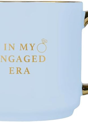 Sweet Water Decor In My Engaged Era Mug, 14oz Fine Bone China Cup for Tea & Coffee, Gold Handle & Rim, Engagement Gift for Fiancee & Bride-to-be, Bridal Shower Decoration and Gift for Future Wife