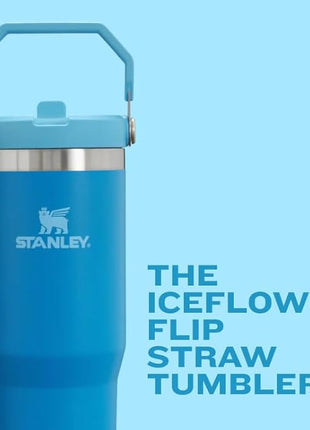 Stanley IceFlow Flip Straw Tumbler with Handle 20 oz | Twist On Lid and Flip Up Straw | Leak Resistant Water Bottle | Insulated Stainless Steel |BPA-Free | Rose Quartz