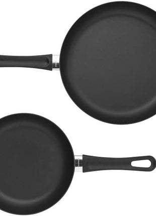 Scanpan Classic 2-Piece Nonstick Fry Pan Set, 8-inch and 10 1/4-inch – Compatible with Gas and Electric Stovetops, Metal Utensil Safe, Oven Safe to 500°F, Dishwasher Safe, Black
