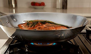 T-fal Performa Stainless Steel Fry Pan 12 Inch Induction Oven Broiler Safe 500F Cookware, Pots and Pans, Dishwasher Safe Silver