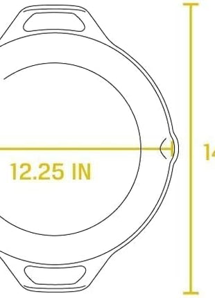 Lodge 12 Inch Pre-Seasoned Cast Iron Skillet - Dual Assist Handles - Use in the Oven, on the Stove, on the Grill, or Over a Campfire - Black