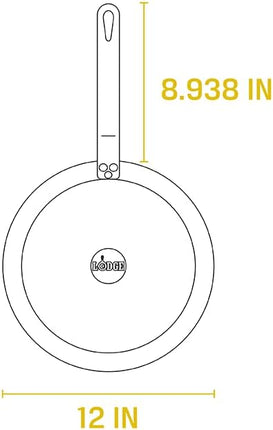 Lodge Pre-Seasoned Carbon Steel Skillet - Use in the Oven, on the Stove, on the Grill, or Over a Campfire - 12 Inch