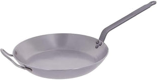 DE BUYER 5110.36 Carbone Plus Heavy Quality Steel Round Lyonnaise Frying Pan, 36 cm Diameter