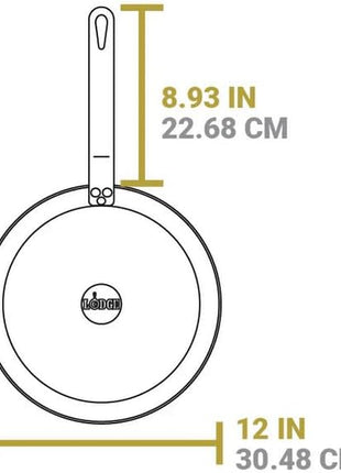 Lodge Manufacturing Company carbon steel skillet, Black/Orange, 12-Inch