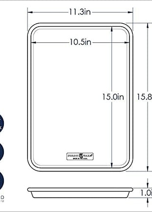 Nordic Ware Naturals Aluminum NonStick Jelly Roll Baking Sheet