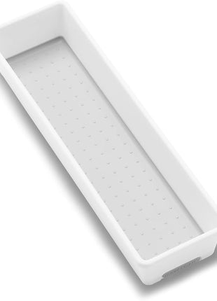 madesmart Classic 12 x 3 Bin, Drawer Organizer, Multi-Purpose Home Organization, BPA Free, White (Pack of 6)