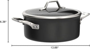 Calphalon Signature Hard-Anodized Nonstick Dutch Oven, 5-Quart, Oven-Safe, PFOA-Free, Black