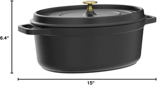 STAUB 40509-322-0 Cocotte Oval 33cm Black