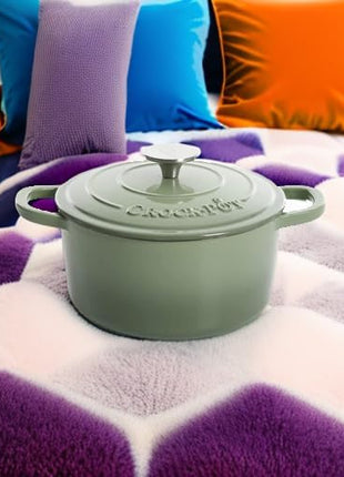 Crock-Pot Artisan Round Enameled Cast Iron Dutch Oven, 3-Quart, Pistachio Green