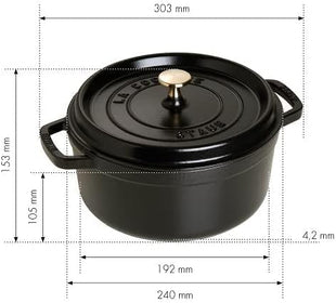 Staub Round Dutch Oven 4-Quart Matte Black