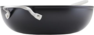 KitchenAid Hard Anodized Induction Nonstick Stir Fry Pan/Wok with Helper Handle, 12.25 Inch - Matte Black