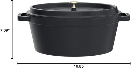 Staub Oval Dutch Oven 8.5-Quart Matte Black