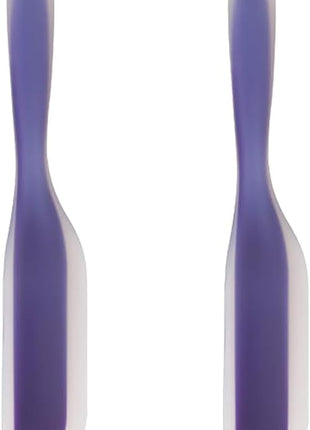 Nonstick Silicone Knife Shaped Flexible Kitchen Spatula Scraper Turner,Kitchen Cooking Utensils With Nylon Core (Purple(Set of 2))