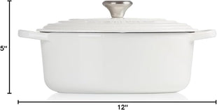 Le Creuset Enameled Cast Iron Signature Oval Dutch Oven, 2.75 qt., White