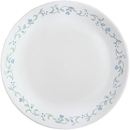 Corelle Vitrelle Glass 12-Piece Country Cottage Chip and Break Resistant Dinner Set, Green/Blue - 3029B