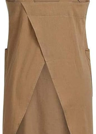 YESDOOD Cotton Linen Apron Cross Back Apron for Women with Pockets Pinafore Dress for Baking Cooking