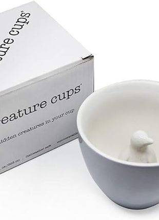Creature Cups Penguin Ceramic Mug – 11 oz Ice Blue Coffee Cup with Hidden 3D Penguin Inside – Unique Gift for Coffee, Tea & Animal Lovers
