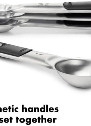 OXO Good Grips 4 Piece Stainless Steel Measuring Spoons with Magnetic Snaps