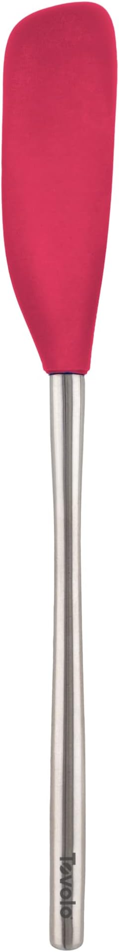 Tovolo Jar Spatula Silicone Long Stainless Steel Handle Scraper Spatula Viva Magenta, Jar Scraper Heat Resistant Dishwasher Safe BPA Free Kitchen Utensil for Scraping Spreading Jelly Peanut Butter