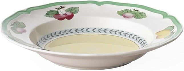 Villeroy & Boch French Garden Fleurence Rim Soup, 9 in, Premium Porcelain, White/Multicolored