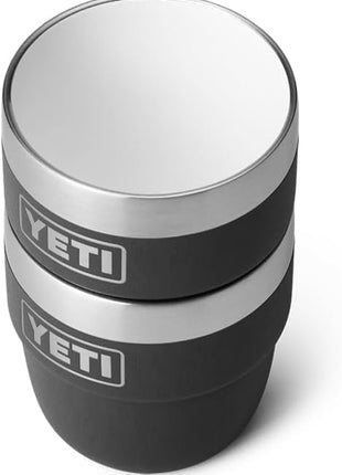 YETI Rambler 4 oz Stackable Cup, Stainless Steel, Vacuum Insulated Espresso/Coffee Cup, 2 Pack