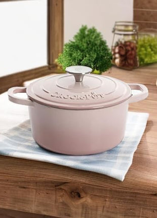 Crock-Pot Artisan Round Enameled Cast Iron Dutch Oven, 7-Quart, Blush Pink