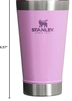 STANLEY Stay-Chill Beer Pint 16 oz | Wide Mouth Lid | Built-In Bottle Opener | Beer Tumbler Cup | Insulated Stainless Steel Pint Glass | BPA-Free | Lilac Gloss