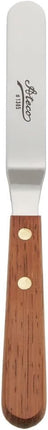 Ateco 1385 Offset Spatula with 4.5-Inch Stainless Steel Blade, Wood Handle, 4.5 Inch, natural