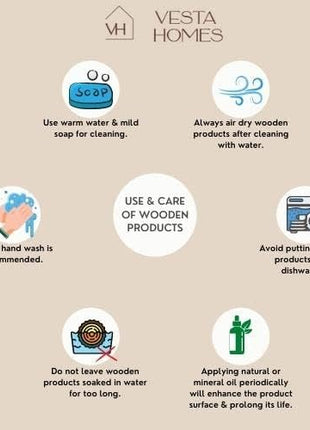 Vesta Homes Wooden Cutting Board/Chopping, Serving Board, Platter for Vegetables, Fruits, Cheese, and Charcuterie | Natural Acacia Wood | 16 * 9 Inches | Handcrafted in India