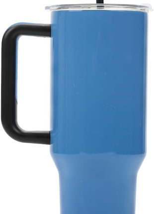 Bioworld Disney Stitch Face 40 Oz Blue Stainless Steel Tumbler with Handle