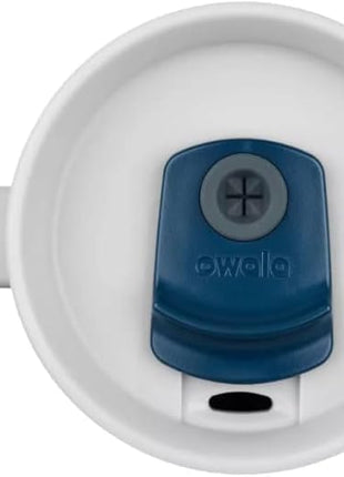 Owala Stainless Steel Triple Layer Insulated Travel Tumbler with Spill Resistant Lid, Straw, and Carry Handle, BPA Free, 40 oz, Dark Blue (Saltwater Starfish)