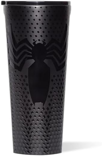 Corkcicle Marvel Tumbler - Insulated Stainless Steel Travel Cup - Cold & Hot Drinks - Reusable - Durable - Spill Proof Lid - Non-Slip Silicone Base - Easy Grip - BPA Free - 24 oz - Venom