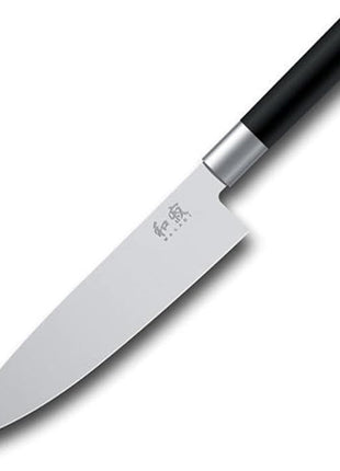 Kai Wasabi Chef's Knife 8”, Thin, Light Kitchen Knife, Ideal For All-Around Food Preparation, Hand-Sharpened Japanese Knife, Perfect For Fruit, Vegetables, And More,Black