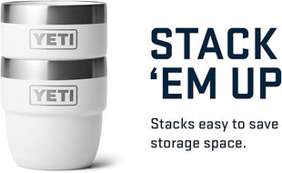 YETI Rambler 4 oz Stackable Cup, Stainless Steel, Vacuum Insulated Espresso/Coffee Cup, 2 Pack