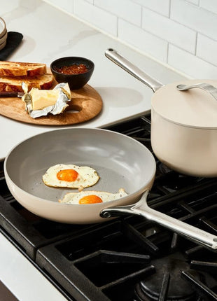 Caraway Nonstick Ceramic Mini Fry Pan (1.05 qt, 8") - Non Toxic, PTFE & PFOA Free - Oven Safe & Compatible with All Stovetops (Gas, Electric & Induction) - Gray