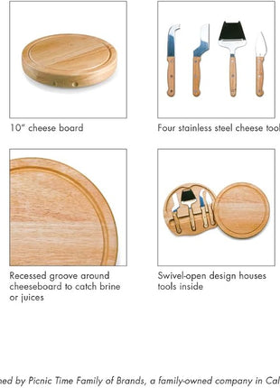 PICNIC TIME Star Wars Darth Vader Circo Cheese Board & Knife Set, Charcuterie Board Gift with 4 Stainless Steel Tools, Wooden Cutting Board for Cheese, Meat & Crackers, Housewarming (Parawood)