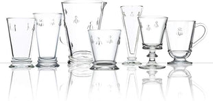 La Rochere Napoleon Bee Double Old Fashioned Tumbler Set of 6 – La Rochere Bee Glassware Sets – Fancy Glassware Drinking Glasses (15 oz)