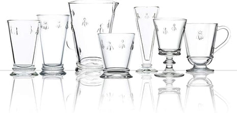 La Rochere Napoleon Bee Double Old Fashioned Tumbler Set of 6 – La Rochere Bee Glassware Sets – Fancy Glassware Drinking Glasses (15 oz)