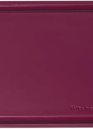 KitchenAid Classic Plastic Cutting Board with Perimeter Trench and Non Slip Edges, Dishwasher Safe, 8 x 10 inch, Beetroot