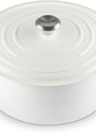 Le Creuset Enameled Cast Iron Signature Round Dutch Oven, 9 qt., White