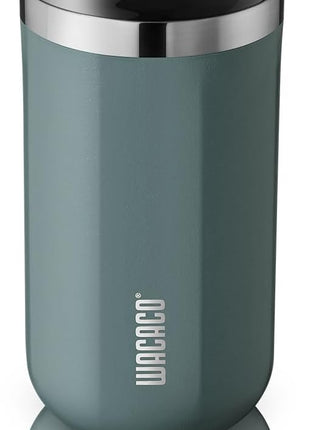 WACACO Octaroma Lungo Vacuum Insulated Coffee Mug, Double-wall Stainless Steel Travel Tumbler With Drinking Lid, 10 fl oz(300ml), Cadet Blue