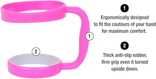 F-32 Handle - 19 COLORS - 30oz Size - Compatible with 30 oz YETI and 30 oz. OZARK TRAIL Tumbler Travel Mug (30OZ, HOT PINK (NEON))