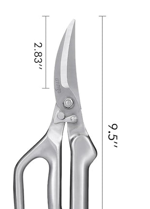 LIVINGO Kitchen Scissors - Heavy Duty Poultry Shears Sharp Cutting Food Chicken Bone Meat Vegetable for Cooking, Multipurpose Stainless Steel Utility Scissors, Safety Lock