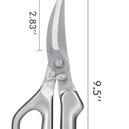 LIVINGO Kitchen Scissors - Heavy Duty Poultry Shears Sharp Cutting Food Chicken Bone Meat Vegetable for Cooking, Multipurpose Stainless Steel Utility Scissors, Safety Lock