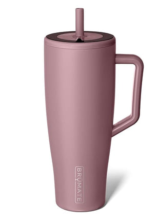 BrüMate Era 40 oz Tumbler with Handle and Straw | 100% Leakproof Insulated Water Bottle Tumbler with Lid and Flexible SoftSip Straw | Made of Stainless Steel | Cup Holder Friendly | 40oz (Rose Taupe)