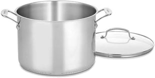Cuisinart 76610-26G Chef's Classic 10-Quart Stockpot with Glass Cover,Brushed Stainless