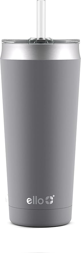 Ello Beacon Vacuum Insulated Stainless Steel Tumbler with Slider Lid and Optional Straw