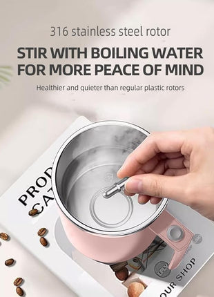 Self Stirring Mug,Self Stirring Coffee Mug,Suitable for Coffee, Milk, Cocoa and Other Beverages (Pink, 12 Ounces)