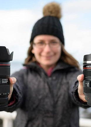 Camera Lens Coffee Mug with Slider Lid - Unique Photographer Gifts for Men & Women, Camera Mug Fun Shutterbug Gift Idea