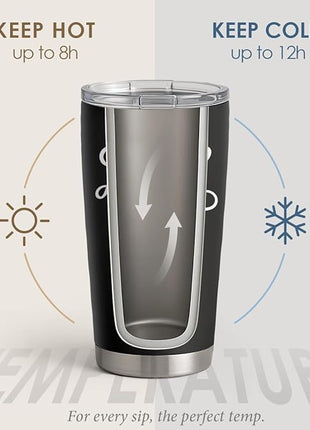 SANDJEST Dad Tumbler Gifts for Dad from Daughters Sons - 20oz Stainless Steel Insulated Coffee Travel Mug Christmas, Birthday, Father's Day Gift